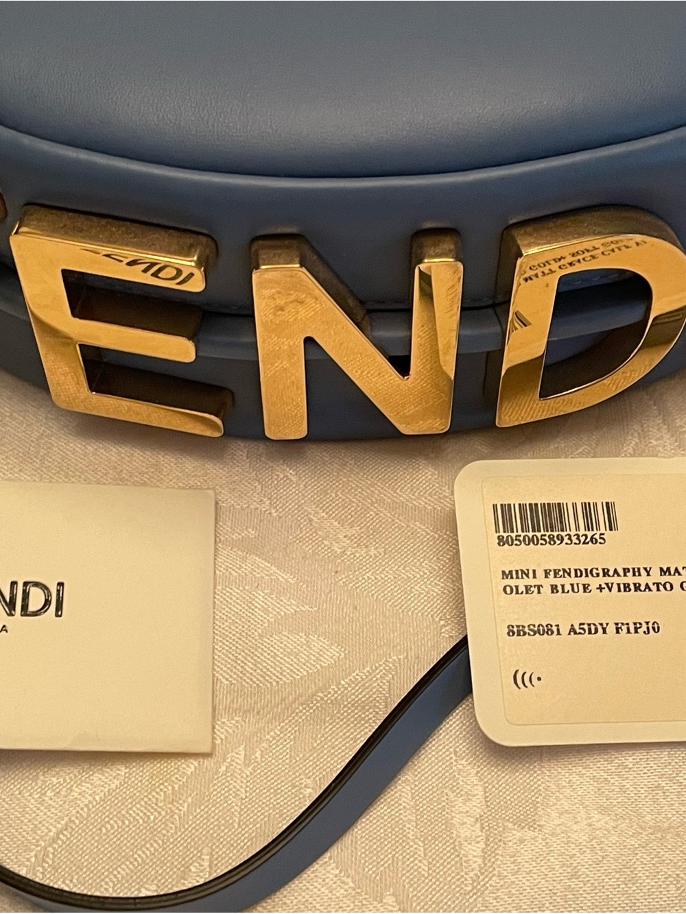 Fendi Mini Bag in Violet Blue with Gold FENDI Hardware
